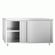 Meuble bas inox 1800 x 600 mm PREMIUM - GOLDINOX - gris inox 3701770812578
