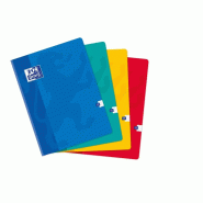 Oxford Lot de 5 Cahier Color Life broché 24x32, 192p./96 feuilles 90g/m², quadrillé 5x5, coloris assortis (4) - 3020123877447