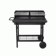 RED DECO barbecue à charbon 71 x 35.5cm avec chariot alabama - noir 3760093549646