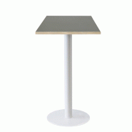 RestooTab - Mange-debout Rome blanc 50x50cm verde comodoro fenix chants couleur bois - vert Bois manufacturé TB-ROMFF1-5050M-VER.CO-BOI