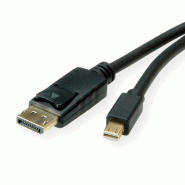 ROLINE Câble Mini DisplayPort v1.4, mDP M - DP M, noir, 2 m_0