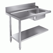 Table d'alimentation 1200 X 800 X 900 mm | COMBISTEEL  - lavabo 500x400x250 - 7106.1005