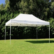 Tente pliante 3x4,5m 300g/m² 40mm blanche