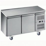 Tour pâtissier réfrigéré 2 portes et plan en inox - P800 mm | L2g - PA2100TN