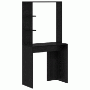 VidaXL Bureau Chêne noir 78,5 x 37 x 154,5 cm Bois d'ingénierie Modèle Vega ProDesk Métal - 869339_0