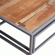 VidaXL Ensemble de table basse 2 pièces Bois d'acacia massif Modèle Atlas Core Pro - 244232XL