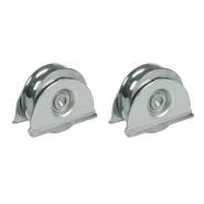 Roue à rainure ronde de 80 mm 20,5 mm dans un support à tête fraisée - Lot de 2 Roue à rainure ronde de 80 mm 20,5 mm dans un support à tête fraisée - Lot de 2