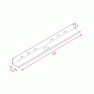 Goulotte pour bureau ou bench Legodesk - L120/140/160/180 - Finition blanche et grise Goulotte pour bureau ou bench Legodesk - L120/140/160/180 - Finition blanche et grise