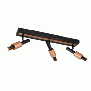 Applique Led intégrée en Métal noir mat et café 3XSMD - Trio - Ikaris - noir 4017807618952