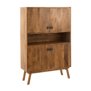 BUFFET DESIGN TANY 4 PORTES 1 NICHE BOIS DE MANGUIER