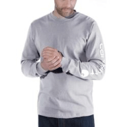 Carhartt - Tee-shirt avec Logo manches longues Gris Clair Taille S - S 0035481751806 Carhartt - Tee-shirt avec Logo manches longues Gris Clair Taille S - S 0035481751806