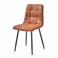 Chaise de repas manta similicuir - marron