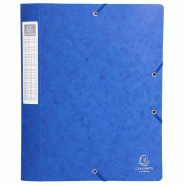 Exacompta Lot de 10 Boîte à élastique CARTOBOX NATURE FUTURE, carte lustrée, dos de 40, coloris bleu - bleu en carton 14005H_0
