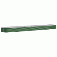 Helloshop26 - Jardinière bac lit surélevé plantes fleurs terrasse jardin de jardin acier enduit de poudre 544 x 100 x 36cm vert 02_0039674 - vert a