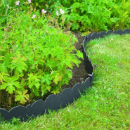 Nature bordure de jardin décorative 0,13x12 m 3 mm noir 446391