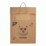 Papstar Sacs cabas pour surgelés en papier kraft 52 cm x 38 cm marron taille : M - marron papier 37593
