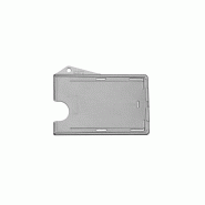 Porte-badge porte clé - Lot de 100 - Polycarbonate rigide anti-UV - Pour carte 54x86 mm - Réf IDS72