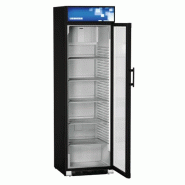 Réfrigérateur à boissons professionnel noir vitré avec canopée LED - 385L | Liebherr - FKDv 4213 744