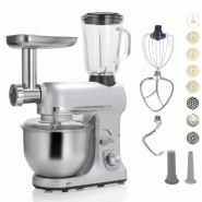 ROBBY Robot Multifonctions 5l 1000w Silver Avec Hachoir Et Blender 1,5l En Verre robimix silver - gris 3770006481284
