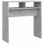 Table console gris béton 78x30x80 cm bois d'ingénierie Modèle Terrasse Nova Plus - 808300