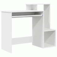 VidaXL Bureau avec tiroir Blanc 106 x 41 x 88.5 cm Bois d'ingénierie Modèle Riviera Ligne - 869466