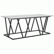 VidaXL Table basse Gris 100 x 50 x 40 cm Bois d'ingénierie et métal Modèle Eclipse Pro - 869711
