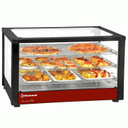 Vitrine chauff ventilée 3 niv panor noire - Diamond - 0615402538183
