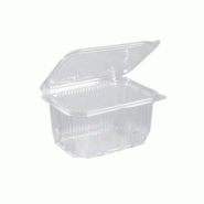 400 Barquettes à Salade 1500 ml avec Couvercle Attenant (192x184xH.80mm) en PET Pratiques, Hermétiques et Résistantes - D-Work - transparent 366410 400 Barquettes à Salade 1500 ml avec Couvercle Attenant (192x184xH.80mm) en PET Pratiques, Hermétiques et Résistantes - D-Work - transparent 366410