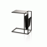 AQA Design Table basse MITO en métal noir L.46 P.28.4 H.56.6 MP02096 - noir métal MP02096