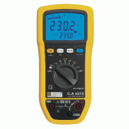 CHAUVIN ARNOUX - CA 5273 Multimètre TRMS - 2x6000 points, bargraphe, rétroéclairage, 12 bits, 5 mesures/s, 1000V AC/DC, 10A, Résistance, Continuité, Capacité, Fréquence, Température, Diode