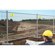 Corniche - grille de chantier - clôture mobile galvanisée - Ferro Bulloni - 14kg_1