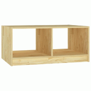 Décoshop26 - Table basse de salon bout de canapé design simple 75 x 50 x 33,5 cm bois de pin non traité DEC037134 - Bois massif 3000263118273