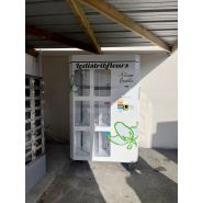 Distributeur de fleur extérieur avec casiers réfrigérés
