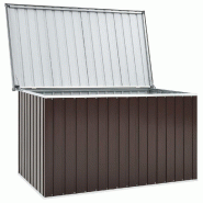 Helloshop26 - Coffre boîte meuble de jardin rangement 171 x 99 x 93 cm marron 02_0013099 - marron acier 3000714647765