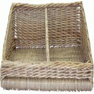 ITALCONCEPT Paniere Osier Blanc Saucisson 640X400Mm - 3616350029065