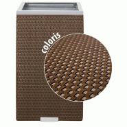 Jardinière en résine tressée avec cadre en aluminium 35 x 35 x 60 cm marron Rattan Art - marron 5908311930496