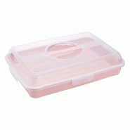 Keeeper - Récipient Enrico, rectangulaire, 43 x 29,5 cm, rose nordique - rose plastique KEE1051