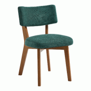 Merax Lot de 2 chaises de salle à manger vert foncé, rembourrées en lin avec pieds en bois massif, chaise Mid-Century pour salle à manger et burea Merax Lot de 2 chaises de salle à manger vert foncé, rembourrées en lin avec pieds en bois massif, chaise Mid-Century pour salle à manger et burea