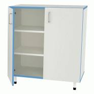 Meuble de rangement scolaire Color avec portes - Réf 208712-01 - Garantie 7 ans - Mélaminé 19 mm