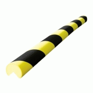 Protection d&amp;#039;angles droits 1/4 ronds en mousse, coloris jaune/noir, longueur 75 cm, diamètre 40 mm.