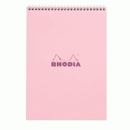 RHODIA Lot de 5 Bloc rose format 210x297 / A4, 80 feuilles 80 g/m² reliure intégrale, quadrillé 5x5 - 3037921184219