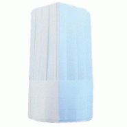 Toque ajustable classique airlaid blanc H 26cm par 10