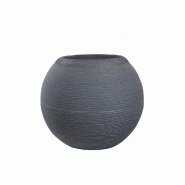 Vase En Résine Pour Plantes D'Intérieur Et D'Extérieur, Design Sphère Ronde D.40X33H Botticelli Gris - gris plastique 8056157808954 Vase En Résine Pour Plantes D'Intérieur Et D'Extérieur, Design Sphère Ronde D.40X33H Botticelli Gris - gris plastique 8056157808954