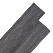 Vidaxl planches de plancher pvc non auto-adhésif 4,46 m² 3 mm noir 146595