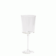 Zafferano Discobolo Verre À Vin Rouge En Verre Borosilicate Soufflé À La Main 46,5 Cl - Set 4 Pièces Design Transparent Pour Dégustation De Vins