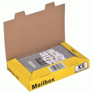 Boîte colis poste fermeture languettes 245x145x33mm jaune