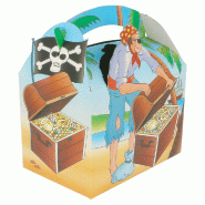 Boîte menu enfant carton Pirate 17x16x10cm - par 300