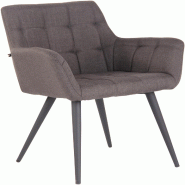 CLP Chaise de salle à manger LYSS en tissu Gris foncé - gris textile 308040