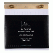 Exacompta - Réf. 12124E - 1 Bloc de bureau FAF rechargeable feuilles microperforées détachables - 22x13,5 cm - Format N° 4 - Uni blanc - blanc pap