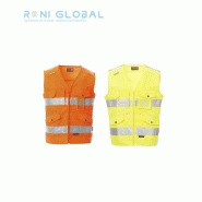 Gilet de sécurité homme haute visibilité - coupe droite en coton et polyester - Class 2 - Master Payper avec bandes 3M et multiples poches_0